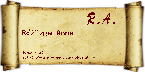 Rázga Anna névjegykártya