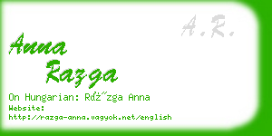 anna razga business card